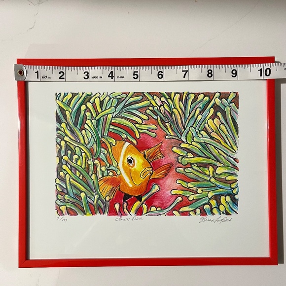 Original authenticated Clown Fish painting by Kiran Levy - Picture 7 of 9